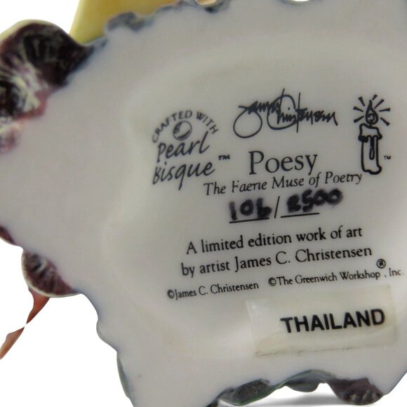 JAMES CHRISTENSEN Poesy Fairy Limited Edition 106/2500 Figurine - Picture 7 of 11